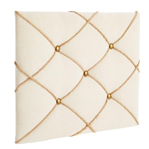 Farmlyn Creek Rectangular Fabric Bulletin Board - Picture Board for Photos - Farmhouse Style & Office Wall Decor - 16 x 12 in, Beige - size: 16 x 12 Inches