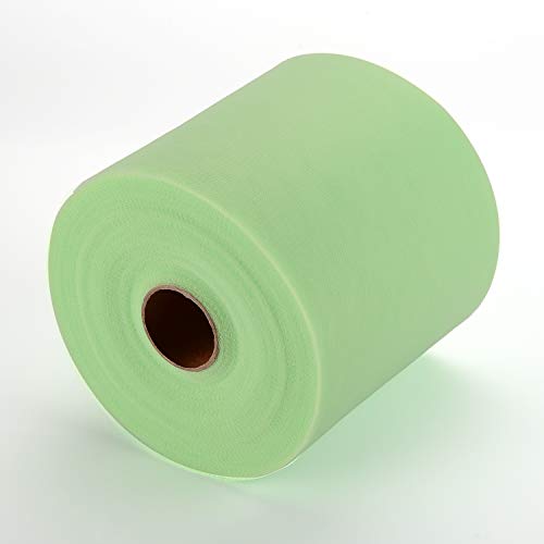 Tulle Fabric Roll, 6” by 200 Yards (600FT) Tulle Organza Fabric Spool for DIY Tutu Skirt Baby Shower Decor Wedding Backdrop Crafts Birthday Party Supplies (Mint) - color: Mint