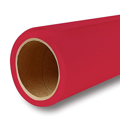 Seamless Photo Photography Background Paper Backdrop for Photoshoot, Videos, YouTube, Livestream, 107" x36', Scarlet - color: Scarlet