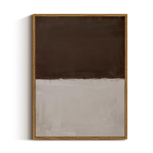 VIYYIEA Modern Abstract Framed Wall Art, Brown Grey Wall Art Bedroom Neutral Decor, Canvas Print Color Pictures, Living Room Vintage Decor, 12x16 inch - color: SY1265, size: 16"L x 12"W