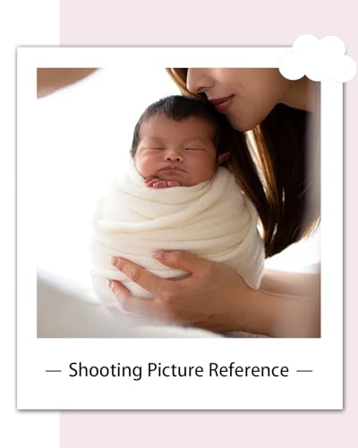 Zeroest Newborn Photography Wrap - Newborn Photoshoot Props - Boys & Girls Posing Stretch Knit Blanket (White, Small) - color: White