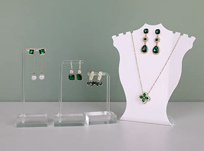 3pcs clear earring stand jewelry display for show, acrylic earring holder hanger for women, small earring jewelry display for selling Photo【Acrylic Earring L Stand-3pcs 】 - style: L bar