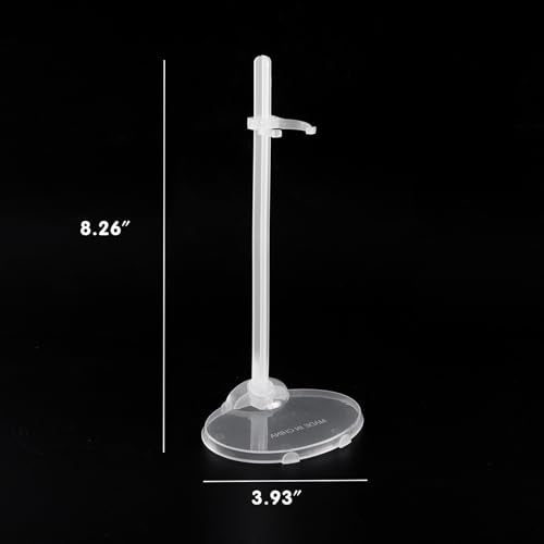 E-TING Transparent Dolls Holder Stand Support for 9inches-12inches Dolls - Pack of 10