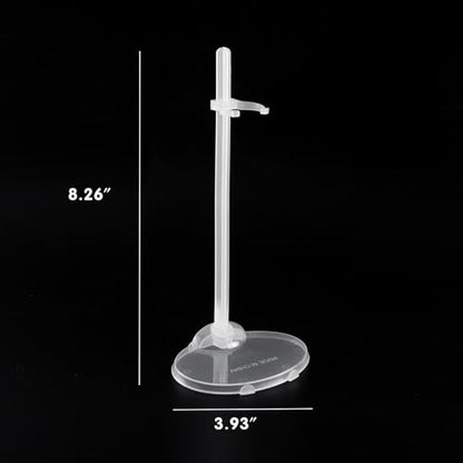 E-TING Transparent Dolls Holder Stand Support for 9inches-12inches Dolls - Pack of 10