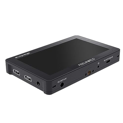 FEELWORLD F6 Pro +NP-F970 Battery, Charger, Storage Case kit, 5.5 Inch 4K HDMI Touch Screen On-Camera Monitor 1600nits High Bright FHD 1920x1080 Filed Monitor with F970 External Install and Power kit