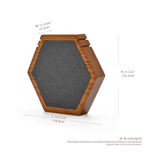 Solid Wood Hexagon Necklace Holder Stand Retail Hanging Jewelry Necklace Stand Display for Vendors(Grey) - color: Grey