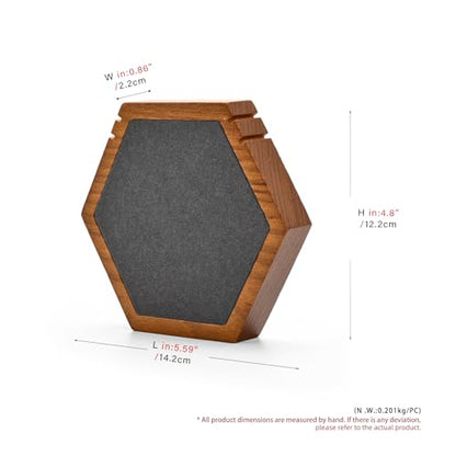 Solid Wood Hexagon Necklace Holder Stand Retail Hanging Jewelry Necklace Stand Display for Vendors(Grey) - color: Grey