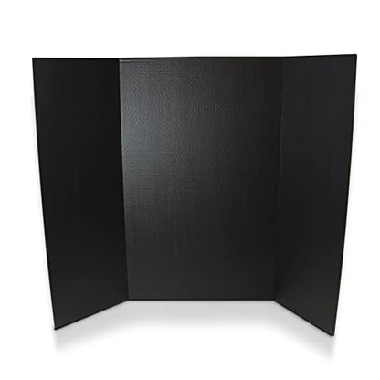 Flipside Products 36” x 48” Project Boards for Presentations, Science Fair, School Projects, Event Displays and Trifold Picture Board, Proudly Made in USA - Black - 4 Pack - color: Black, size: 4 Pack