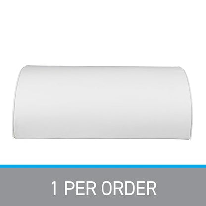 SSWBasics Half Moon White Faux Leather Bracelet Holder - Elegant Bracelet Holder Display - Premium Bracelet Display Stand, 8 1/4"L x 5"W x 2 1/2"H