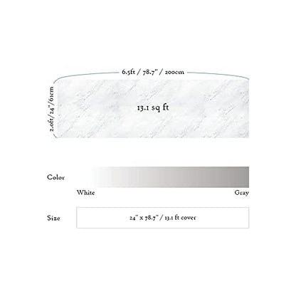 Very Berry Sticker Marble Contact Paper (White, 24" x 78", 2 Pack) Premium Peel and Stick Wallpaper for Countertop, Bathroom Vanities & Cabinets, Renter Friendly, Waterproof Vinyl - color: White, size: 24" x 78" (2-pack)