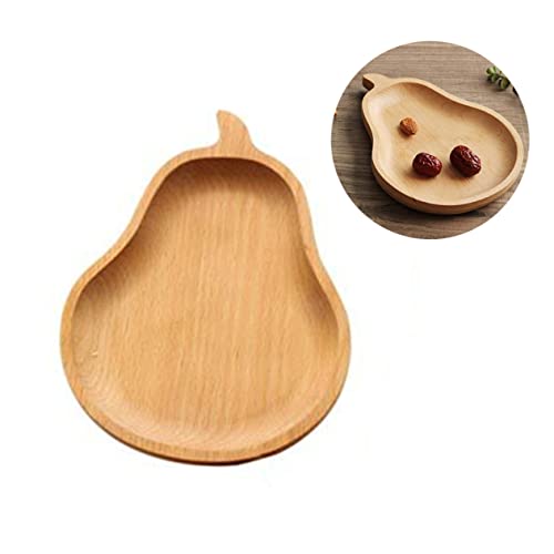 ABOOFAN Beach Wooden Plate Dessert Plate for Kitchen Snack Tray for Restaurant Japanese Style Natural Wood Material Odorless for Photography