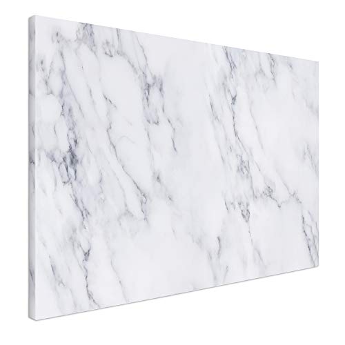 Navaris Magnetic Dry Erase Board - 24 x 36 inches Decorative White Board for Wall with Printed Design, Includes 5 Magnets and Marker - White Marble - style: White Marble