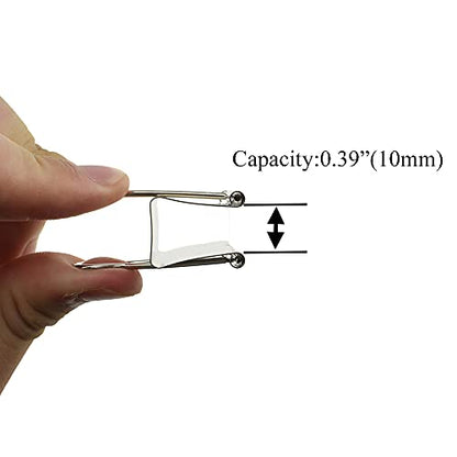 HAHIYO Binder Clips Paper Clamps Spring Steel Sturdy Medium 1.26 inches Width 0.39 Inch Capacity No Sharp Edges Heavy Duty Tight Grip Reusable Silver Metal Bright Finish for Home Office School 13 Pack - size: Silver1.26in-13P