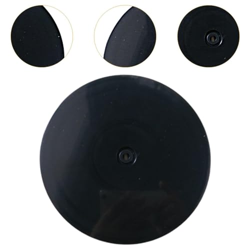 360 Degree Rotating Display Stand for Photos and Props with Acrylic Base for Various Settings, Black - color: Black