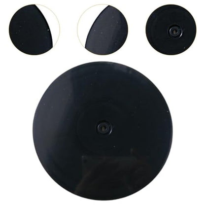 360 Degree Rotating Display Stand for Photos and Props with Acrylic Base for Various Settings, Black - color: Black