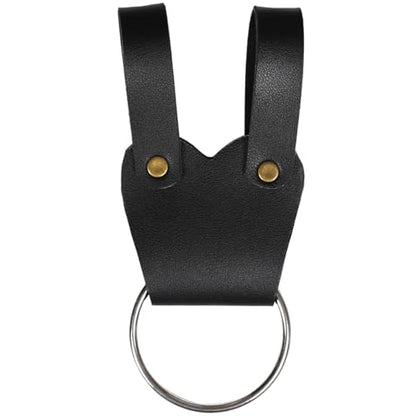 Medieval Knight Axe Hatchet Tomahawk Holder Belt Metal Ring Hanger Sword Frog LARP - color: Black