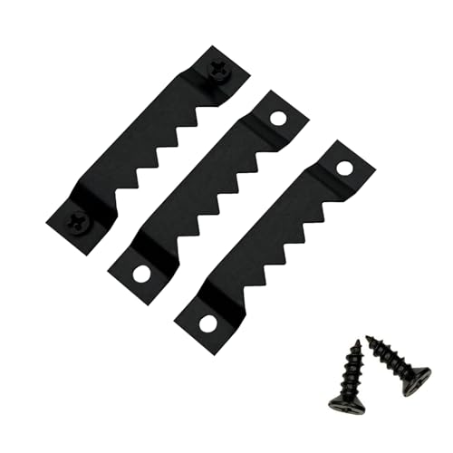 50 Pack Large Heavy Sawtooth Picture Hangers Steel Picture Hangers with Screws Picture Hang Solutions, for Hanging Clock Paintings Artwork Picture Frame Hook Photos (Black，Supports 50 lbs) - color: Large Black - 50 Pack