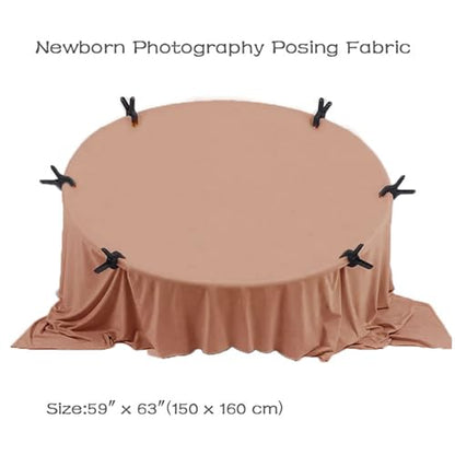 Orraphtstu Newborn Photography Posing Fabric Baby Beanbag Backdrop Props Stretch Blanket for Professional Studio Photoshoot (Coffee) - color: Coffee