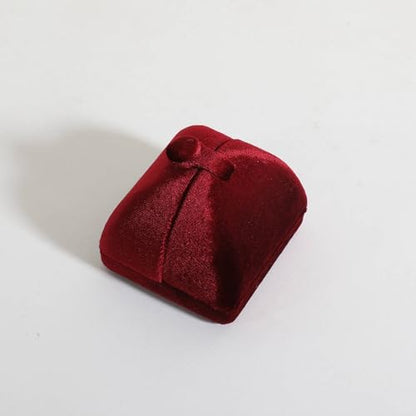Red Velvet Jewelry Organizer Box, Soft Lined Jewelry Display Holder with Luxury Design, Elegant Jewelry Display Case for Women【Ring Storage, Red】 - color: Red
