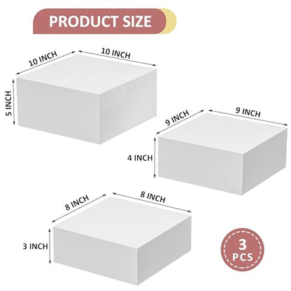 Acrylic Dessert Stand,Buffet Risers, Food Risers, Multi-Purpose Cake Stand for Parties, Weddings, Birthdays, Catering, Jewelry, Collectibles (White, 8"x9"x10") - color: White, size: 8''x9''x10''