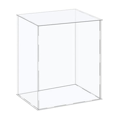 MECCANIXITY Acrylic Display Case Plastic Box Cube Storage Box Clear Assemble Showcase 14.1x10.2x12.2 Inch for Collectibles - size: 14.1x10.2x12.2 Inch
