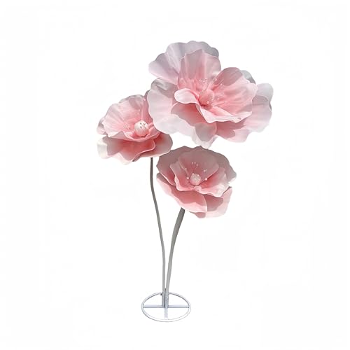 SAVITO Giant Flowers for Backdrop 5.58ft Huge EVA Artificial Flowers, Wedding Decorations for Reception Artificial Spring Flowers Outdoor Party Decor Shop Window Flower Display Home Decor (Pink) - color: Pink