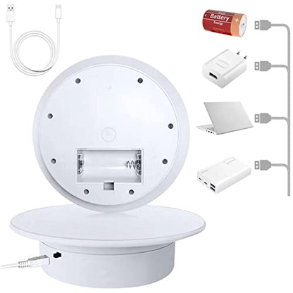 Display 360 Degree Electric Turntable,for Small Product Display, 7.87in Diameter product photography turntable
