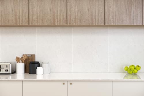 Peel and Stick Wall Panels, PP Marble Tiles 11.8"x23.6" 8 Sheets for Laundry Room, Basement, Entryway & Wet Bar Backsplash (Bianco Pharos) - color: Bianco Pharos