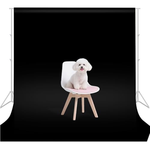Black Photo Backdrop for Photoshoot, Black Background for Portrait Product Party Photography Video Live Streaming 10x10FT - color: Black, size: 10X10 FT