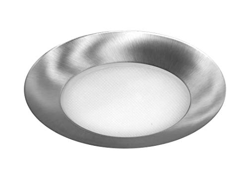 NICOR Lighting 6 inch Nickel Recessed Shower Trim with Albalite Lens (17505NK) - color: Nickel, size: 6 Inch (Albalite Lens)