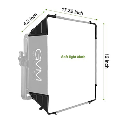 GVM Foldable Softbox Diffuser with Grid Beehive for RGB 1500D Series LED Video Light, Suitable for Studio Lighting, Portrait Photography, Video Lighting, Led Panel