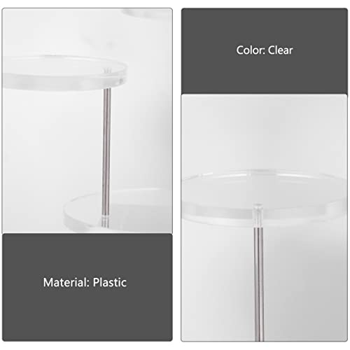 ULTECHNOVO Acrylic Display Stand 3X3 Inch Clear Riser for Home & Retail Showcase Compact Multi-Layer Display Shelf for Rings Necklaces Bracelets Watches