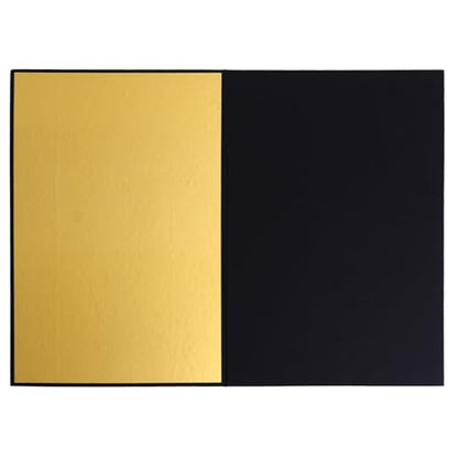 Foldable Photography Reflective Board Cardboard, Portable Light Diffuser Panel for Still Life and Product Photo Shooting, A3 Size with Black White Gold Surfaces for Studio Lighting