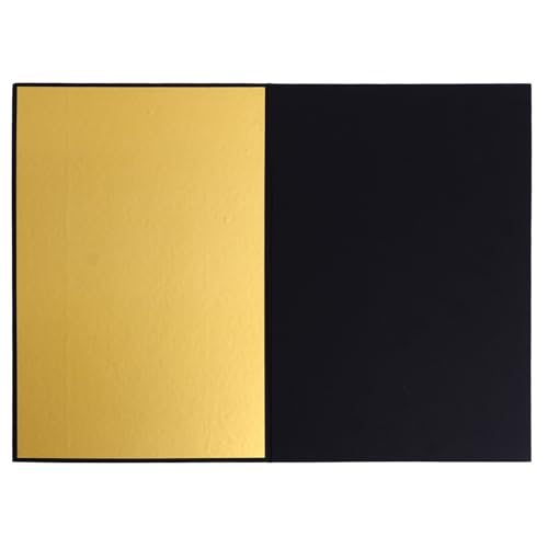Foldable Photography Reflective Board Cardboard, Portable Light Diffuser Panel for Still Life and Product Photo Shooting, A3 Size with Black White Gold Surfaces for Studio Lighting
