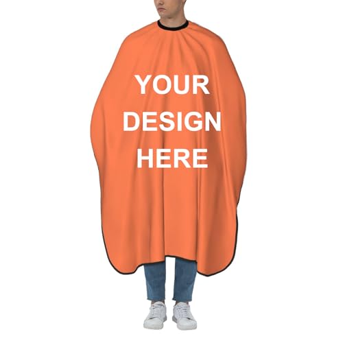 Custom Barber Cape Unisex Salon Hair Cutting Capes Add Your Image Logo Haircut Kit Personalized Stylist Tool - color: Coral