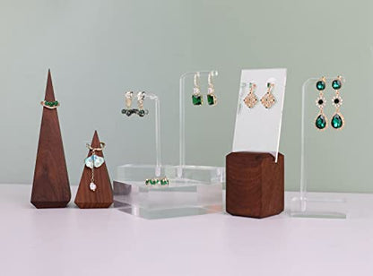 3pcs clear earring stand jewelry display for show, acrylic earring holder hanger for women, small earring jewelry display for selling Photo【Acrylic Earring L Stand-3pcs 】 - style: L bar