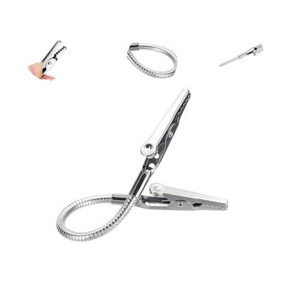 10-Pack Double-Headed Alligator Clip Holders Bendable Flexible Arms for Office Memos, Photos & DIY | Metal Double-Sided Design with Mini Prongs | 7.1 Inch Long Display Organizer