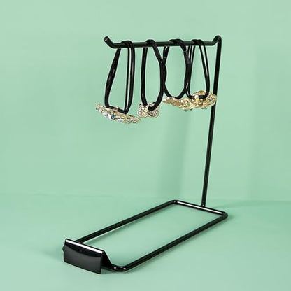 Multifuntional Jewelry Display Stand Showing Holder Alloy Texture Perfect for Necklaces Earrings and Bracelets Bouti - color: White