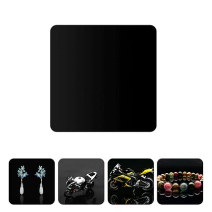 Artibetter 4pcs Black Acrylic Mirror Reflection Board Photography Props 10x10cm Photo Backdrops for Studio Photo Supply and Reflective Background Ornaments