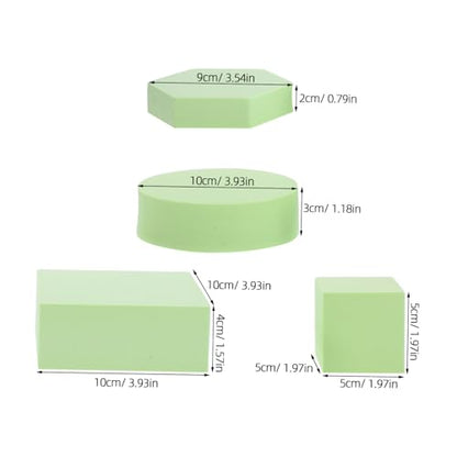 1 Set Small Geometric Photography Props Set Versatile Display Stand for Product Photography Jewelry Cosmetics Creative Backdrop Boards for Unique Arrangements - color: Green