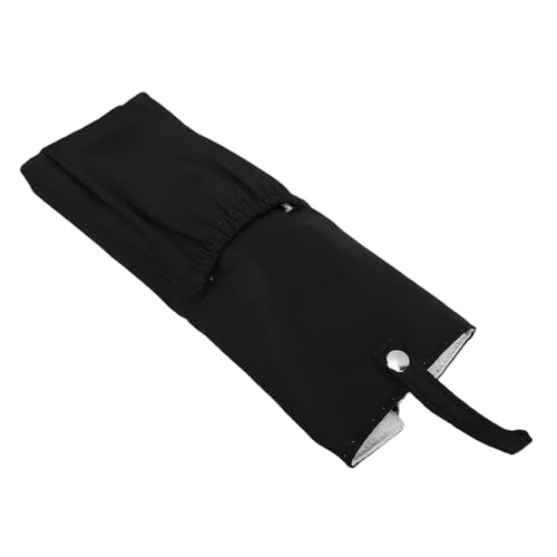 Drfeify Curling Iron Storage Bag, Heat Travel Organizer Pouch with Hanging Loop for Hair Tools Up to 571F, 30x12cm (Black) - color: Black