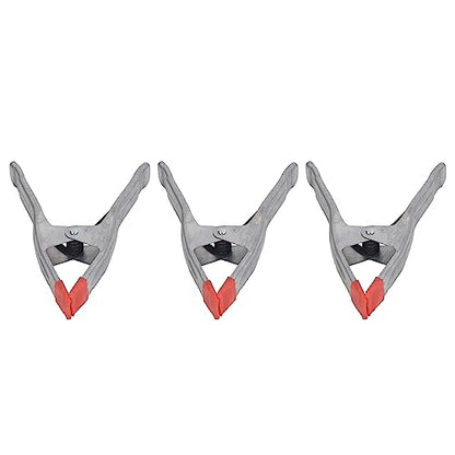 9 Inch Iron Galvanizing A Shape Spring Clamp 3PCS, Woodworking Clip for Fixing Tarpaulins, Lids, Photography Backgrounds