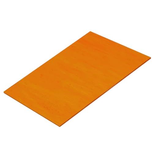 MECCANIXITY Stained Glass Sheet Mosaic Tile 7.9 Inch x 5.9 Inch Orange Stained Glass Sheets for Crafts DIY Art Project - color: Orange