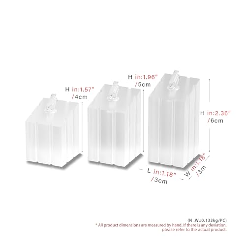 3 Piece Acrylic Ring Display Stand Ring Holder Jewelry Display Holders Showcase (Matte) - color: Matte White