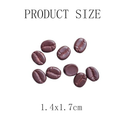 100pcs Artificial Coffee Beans Resin Simulation Fake Coffee Beans for Home Kitchen Cafe Shop Cabinet Display Photography Prop Mini Coffee Tiered Tray Decors