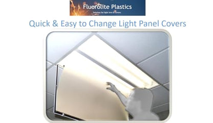 F12-100/2246-4 Pack | Replacement Fluorescent Light Cover | Flat Sheet Clear Prismatic Acrylic | Light Fixture Covers from Fluorolite | 22.5"x46.5"x.100 | 4 Pack