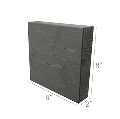 FixtureDisplays® 8X8X2" Solid Fir Wood Block Aged Finish Riser Photo Prop Display Stand 195-5