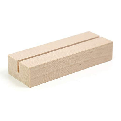 UNIQOOO 20 Pack 4" Birch Wood Stands for Wedding Acrylic Sign, Wood Table Number Holders for 1/8 Thick Acrylic Sheets | Wedding Display Stand, Card Holder, Great for Bar Menu, Retail Sign, Party and Events - color: Birch 20 pack