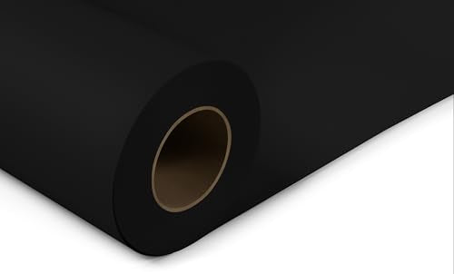 Denny Manufacturing - Seamless Paper Backdrop for Photography, Black Seamless Paper Roll (53 in x 36 ft) Includes Free Roll Gaffer Tape (2 in x 13 ft) - color: Black, size: 53 in x 36 ft