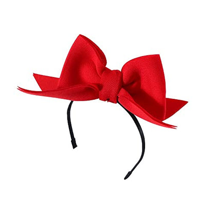 2Pack Pet Cute Bow Headbands Stretchy Handmade Bow Headband for Dog Cat Puppy Bathroom Apparel Birthday Party Wedding Xmas New Year Valentines Day Costume Photo Prop(Pink, Red)